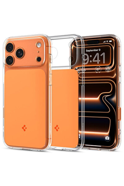 Spigen Ultra Hybrid T MagSafe Case for iPhone 17 Pro, Orange