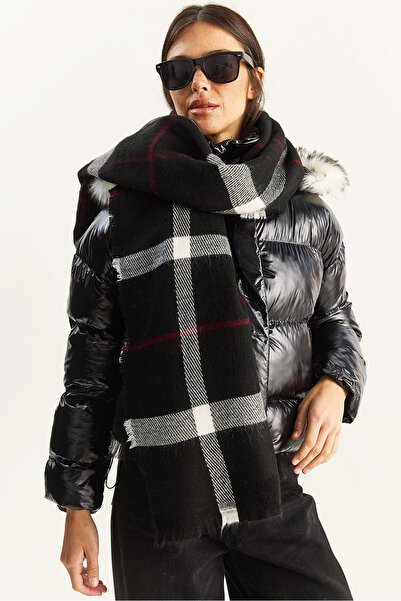 Bianco Lucci Women's Plaid Patterned Soft Touch Long Wide Scarf Shawl 0011 60286002