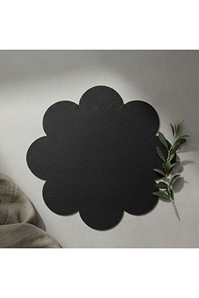 Grand Fine Art 2 Pieces Leather American Doily-Easy to Wipe Supla-33X33 Cm-Symmetrical Leaves Patterned