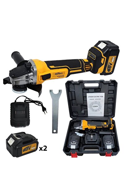 hoffmans Durable Professional Angle Grinder - Flex with 2 batteries 48V, 5 Ah, Disc Diameter 125 mm, 8100