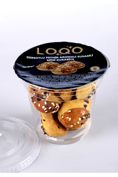 LOQO Dereotlu peynir aromalı mini bardak kurabiye(80gram)