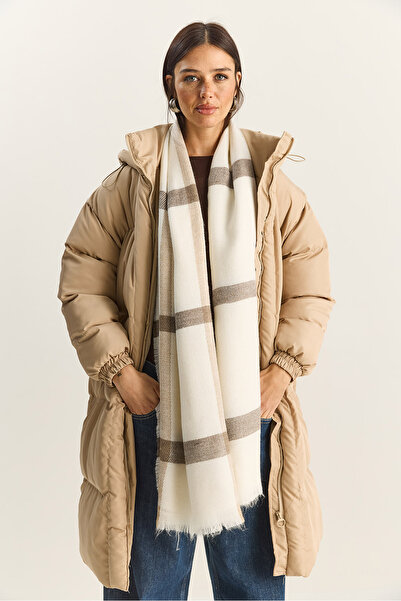 Bianco Lucci Women's Plaid Patterned Soft Touch Long Wide Scarf Shawl 0011 60286002