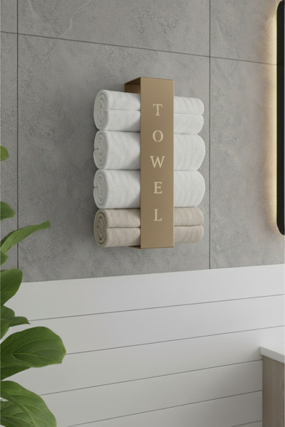 Grandmix Metal Duvar Tipi Havluluk 60 cm Modern Banyo ve Mutfak Havlu Rafı