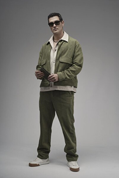 Butik Trend Biz Regular Snap Fastener Jacket and Pants Velvet Set