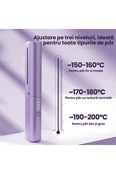 OferteTop Cordless Electric Comb with Fast Heating for Straightening and Styling Hair