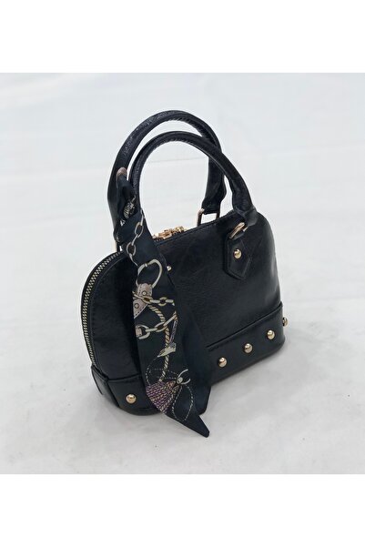 LUX LAZER ÇANTA Siyah Fularlı Çanta