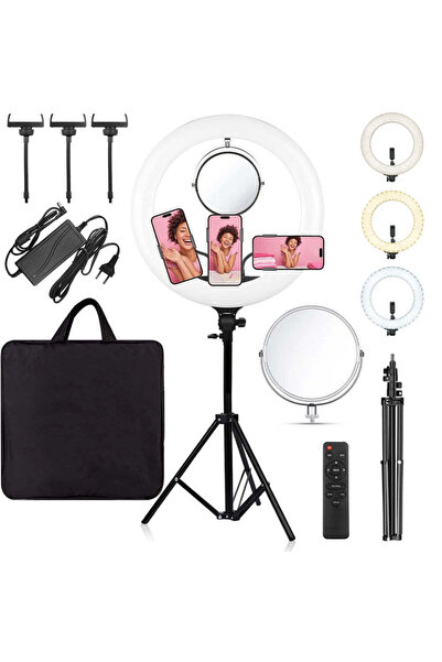 Cosmeticos Δακτύλιος φωτισμού M45, 55w, 45cm, καθρέφτης, Τσάντα, τηλεχειριστή...