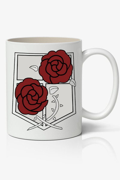 Toyaso Attack on Titan Survey Logo Anime Themed White Mug Cup Gift for Friend...