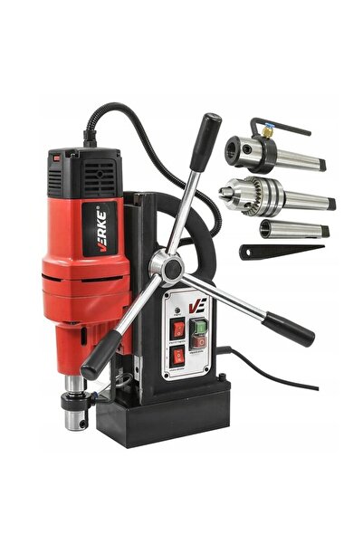 VERKE Masina de gaurit fixa, cu talpa magnetica, 15000N, 1500 W, dimensiuni gaurire 32 mm, 55 mm,