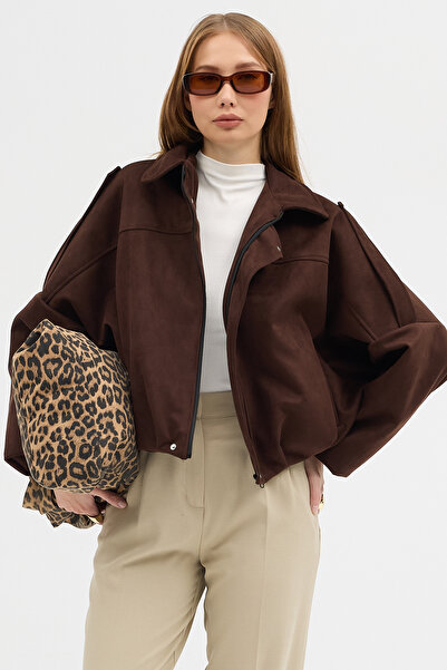 Renvo butik Γυναικείο μπουφάν oversized με ανοιχτό ώμο