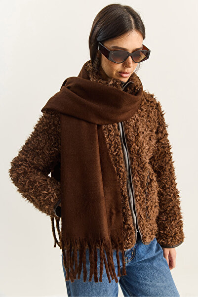 Bianco Lucci Women's Tasseled Soft Touch Long Scarf Shawl 0010 60286001