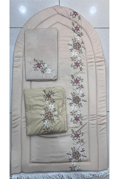 Generic Prayer set consisting of a padded embroidered sponge prayer rug with a prayer sheet made of excellent cold material and a Quran cover