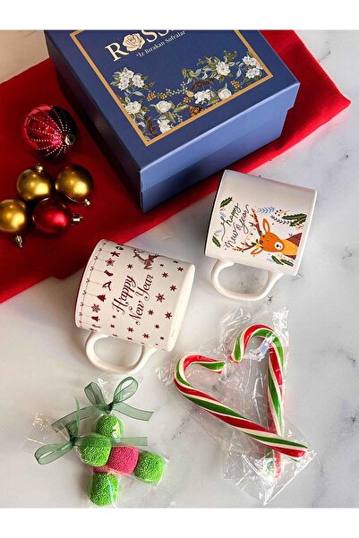 ROSSEV Gift Christmas Mug Set for 2 People with Special Gift Box