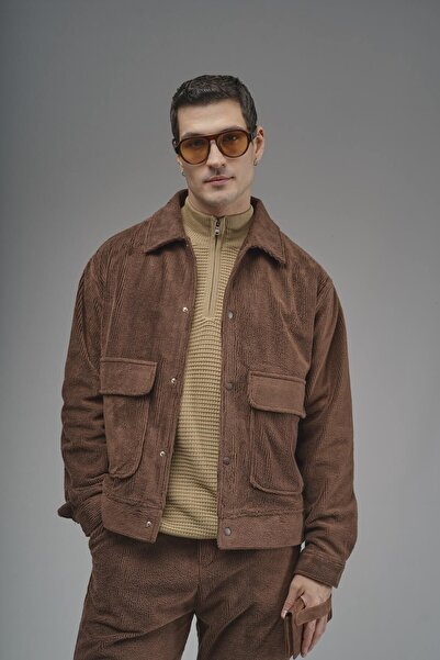 Butik Trend Biz Regular Snap Fastener Jacket and Pants Velvet Set