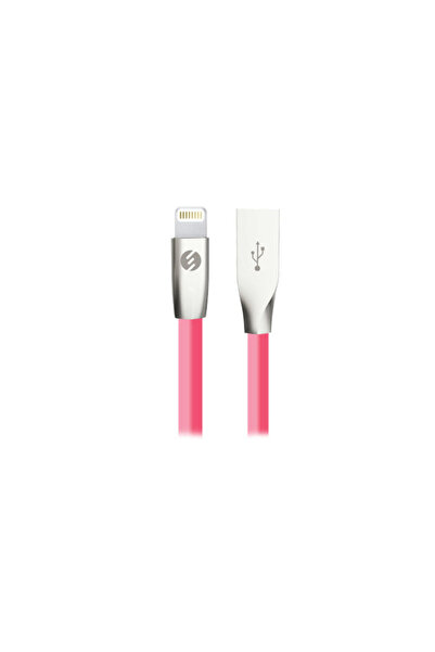 S-LINK SW-C605 1m 2A iPhone Lightning Pembe Şarj Kablosu