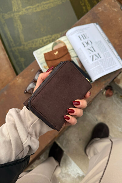 La La'Graccio Paris La'Graccio Paris Women's Cavie Suede Handy Wallet Brown Suede