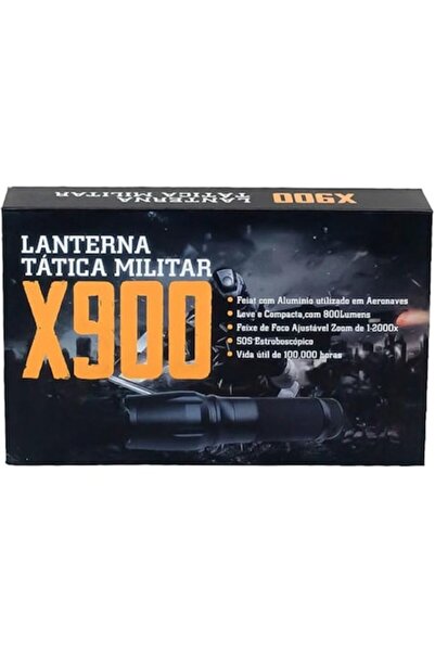OEM X900 Tactical Flashlight with Zoom - Powerful Rechargeable for Camping, Security and Survival