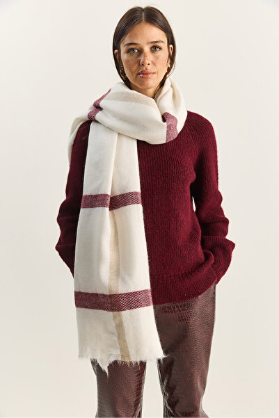 Bianco Lucci Women's Plaid Patterned Soft Touch Long Wide Scarf Shawl 0011 60286002