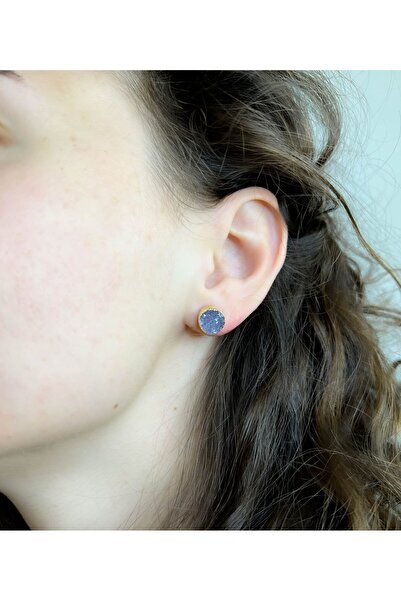 Moonlight Jewelry Cercei „Lună Plină de Cenușă” - Cuarț Druzy