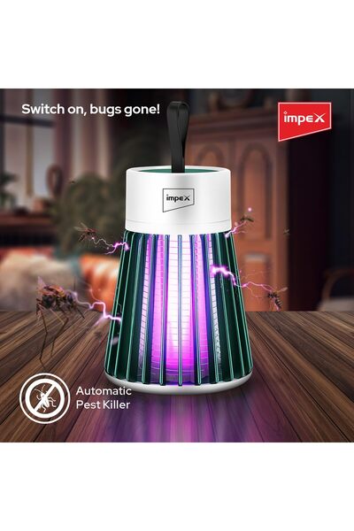 İMPEX Rechargeable Insect Killer IK 4601 2W UV Light 1200mAh Low Noise Automatic Pest Control