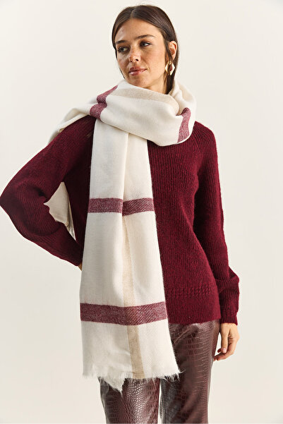 Bianco Lucci Women's Plaid Patterned Soft Touch Long Wide Scarf Shawl 0011 60286002