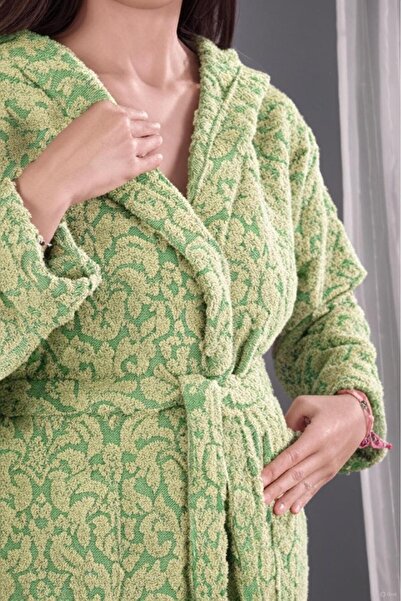 bornoz dünyası Μπουρνούζι με κουκούλα Jacquard 100% βαμβακερό αυθεντικό μπουρνούζι