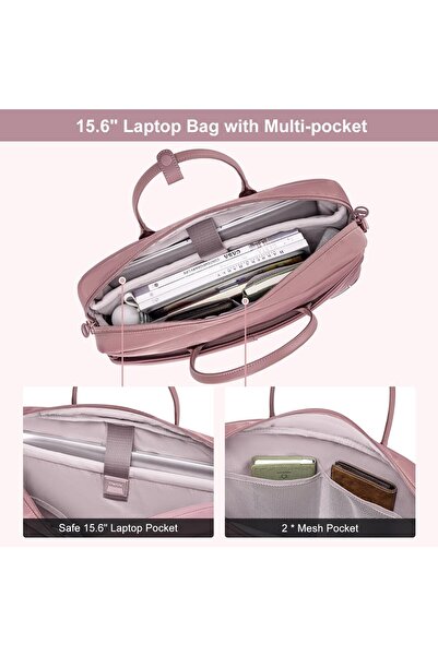 Chantria 15.6\" Laptop Sling Bag for Women - 9L Multi-pocket Messenger Bag