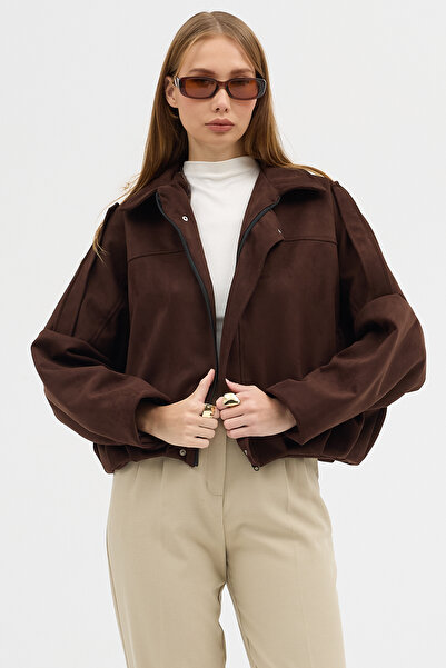 Renvo butik Γυναικείο μπουφάν oversized με ανοιχτό ώμο