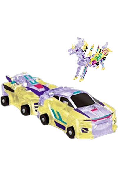 dalip 2-in-1 Transformable Toy - Crystal Wing Flying Dragon Car/Dragon, Magnetic, Fluorescent, Age