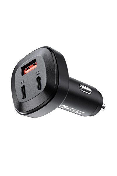 Acefast Încărcător auto 66W, 2x Tip-C + 1x USB, încărcare rapidă, corp din zi...