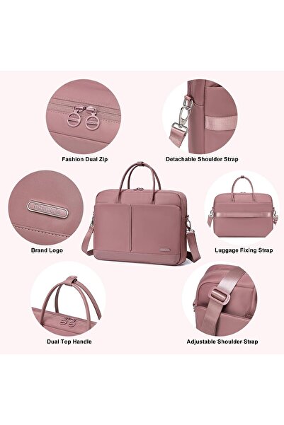 Chantria 15.6\" Laptop Sling Bag for Women - 9L Multi-pocket Messenger Bag