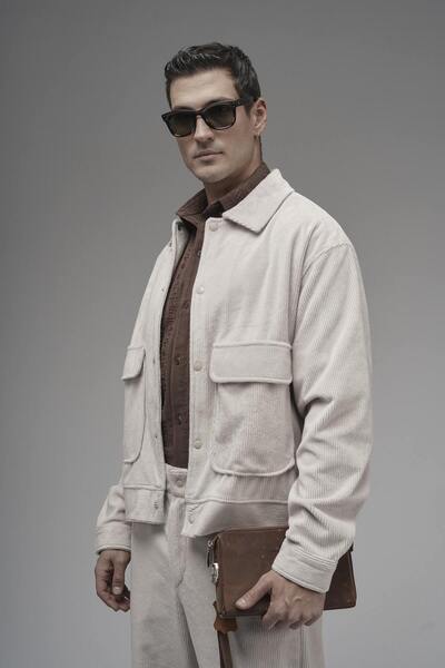 Butik Trend Biz Regular Snap Fastener Jacket and Pants Velvet Set