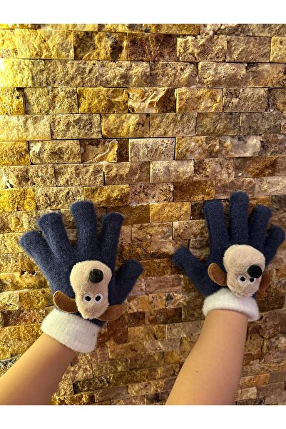 sema aksesuar قفازات شتوية للأطفال من عمر 2 إلى 8 سنوات باللون الأزرق الداكن ...