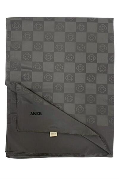 Aker Monogram Şal - Yeni Dama Desenli - Koyu Gri 974
