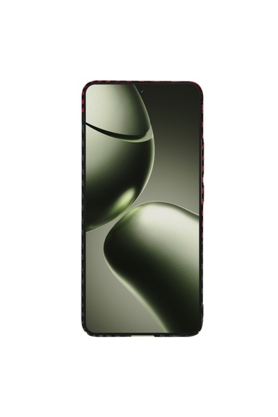 SKYDDAR INNOVATION Case for Xiaomi 14T, carbon texture, Carbonite FiberShell, sticker set, Dark red