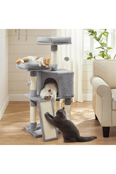 Smart Vibe KATO MX PlushComfort Multi Play Cat Set, XL Scratching Ramp, Spacious House, Light