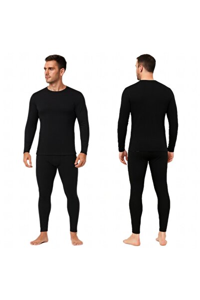 Optim Solution Heated Thermal Underwear, Optim Solution, 4 Heating Zones, Separate Control, Cotton, 3XL, Black
