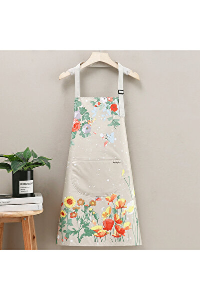 PriStyle Waterproof, adjustable kitchen apron with elegant floral design and practical pocket, PriStyle®