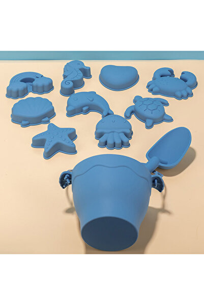 Pitikot Pitikot® Silicone Beach Toy Set – 12 Pieces, Sand Molds and Bucket,