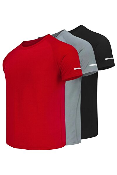 pandy 3-Pack of Quick-Dry Athletic Technical Sports T-Shirts