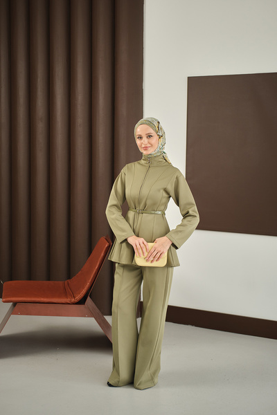 LOCCO Costum de scuba pentru femei cu fermoar, verde