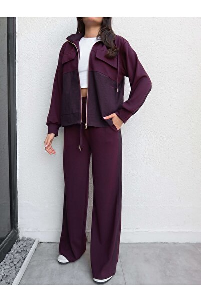 ESRAHELVACI Paneled Modal Tracksuit Set
