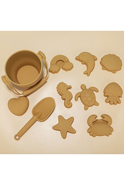 Pitikot Pitikot® Silicone Beach Toy Set – 12 Pieces, Sand Molds and Bucket,