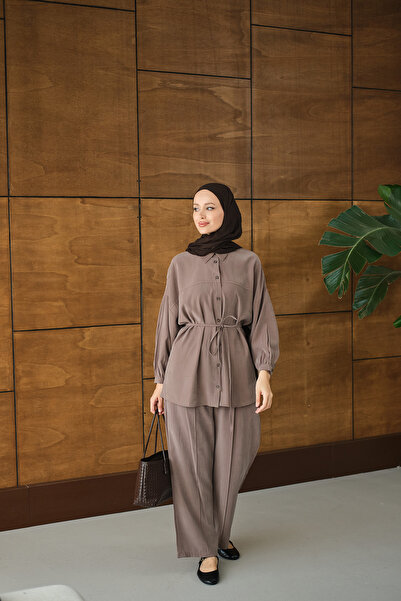 LOCCO Γυναικείο Σετ Μικρού Μεγέθους με Κορδόνια στην Μέση, Διπλό Σετ Βιζόν