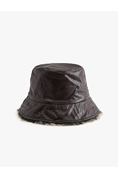 Koton Leather Look Bucket Hat