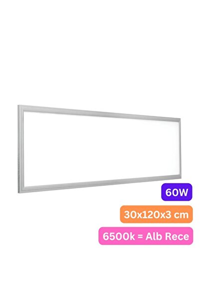 LEDIGANT LED Panel 30x120 cm, 60W, Cold Light 6500K, Model, White Frame, Ideal for False Ceiling