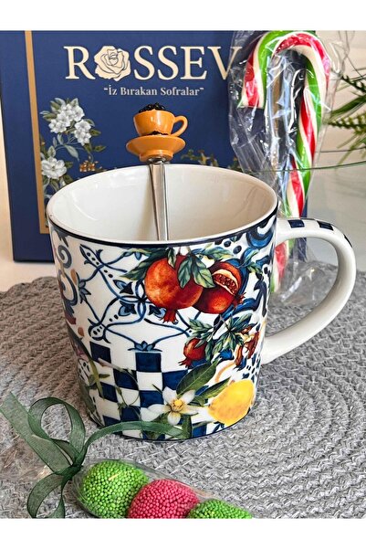 ROSSEV Gift İtaly Garden Mug Set with Gift Box