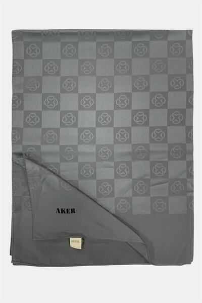 Aker Şal cu monogramă gri - Nou model de dame - 973