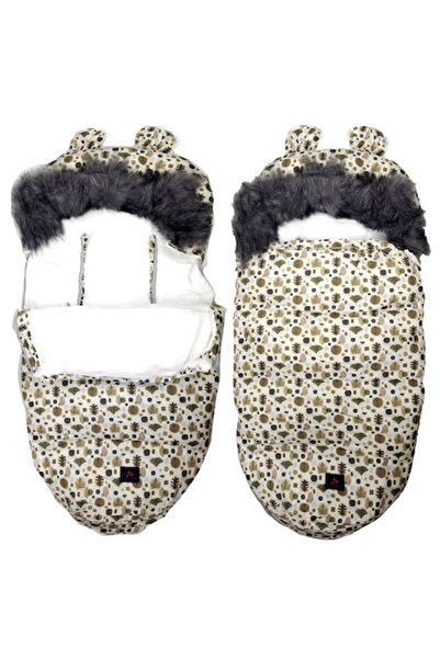 Optim Solution Θερμικός σάκος μωρού για καρότσι, κάθισμα αυτοκινήτου, έλκηθρο — Αδιάβροχο, με γούνινο περίγραμμα, 100 cm