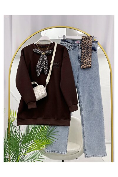 YEDİLALE Φουλάρι με λεπτομέρεια από τρία νήματα SHA επένδυση fleece WEAT [SM (38/40) LXL (42/44), 80 cm μέσο, μόνο στριφτό]